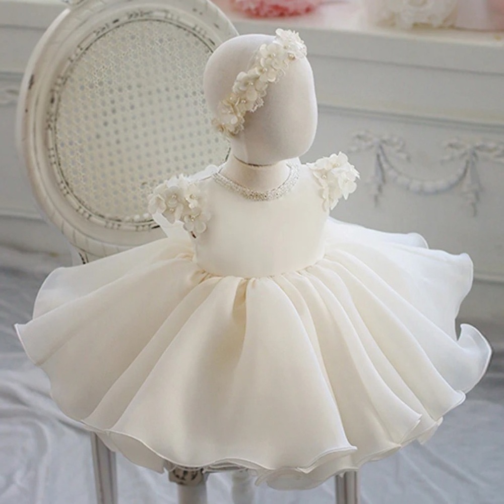 Floral sleeve girls dress